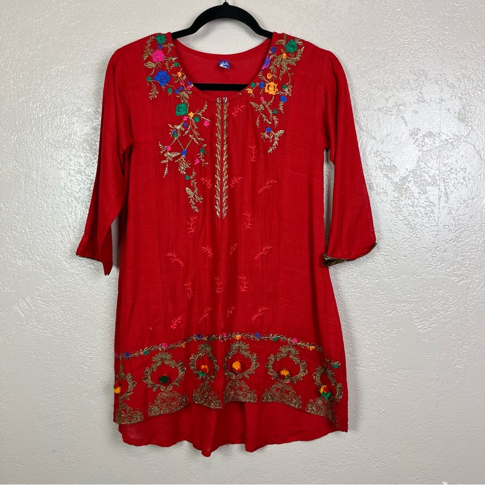 Kids Salwar Kameez Party Wear Indian Designer Wedding Pakistani Dress Tunic Sz10 - Picture 4 of 9